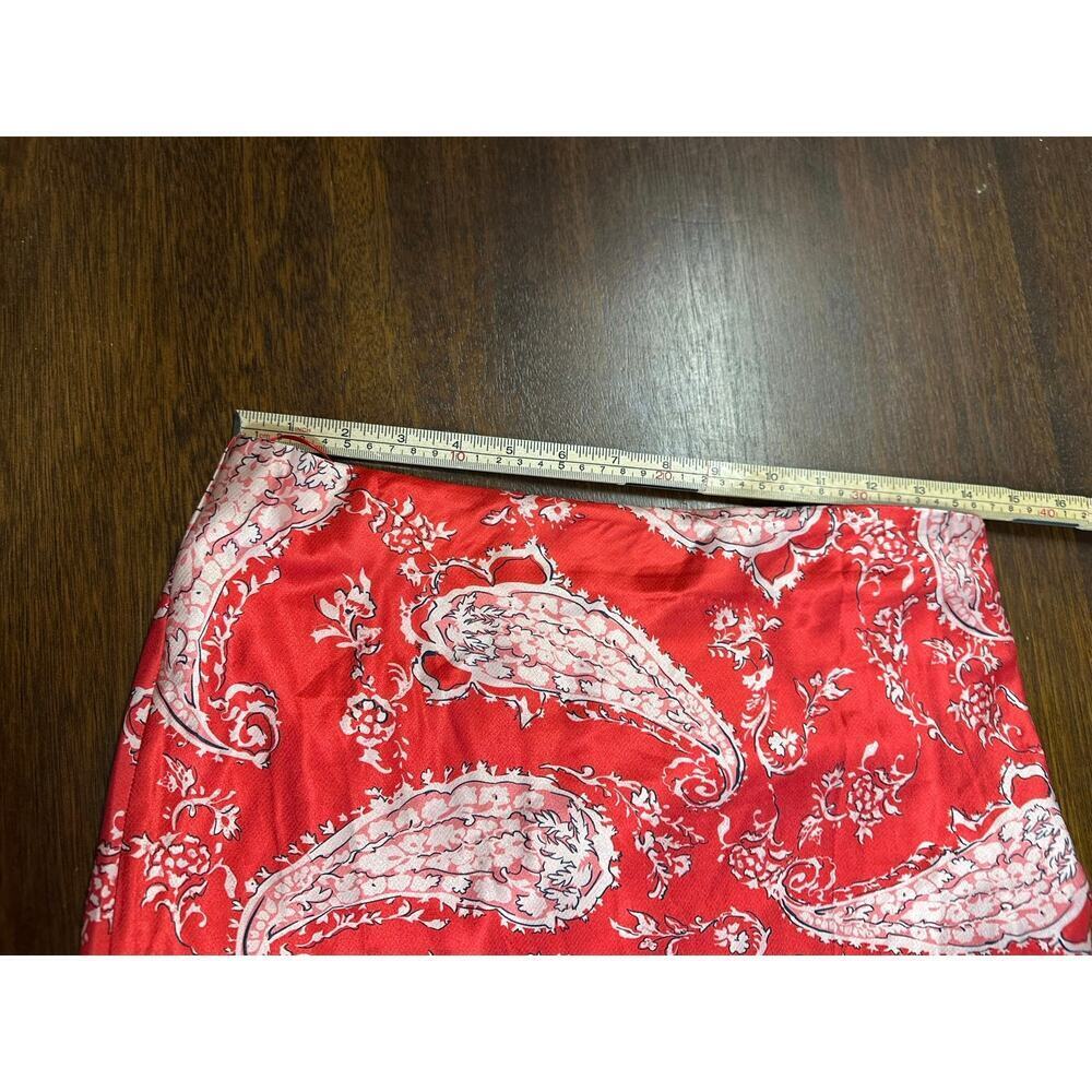 Western Y2K Coquette Babydoll Top Skirt Set Women Small Lace Paisley Boho Silky - Picture 7 of 16